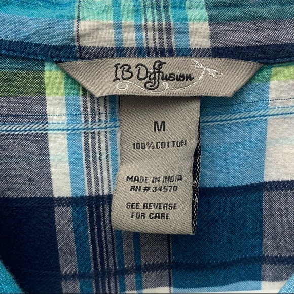 🔥🔥IB Diffusion plaid shirt size M - Picture 4 of 7